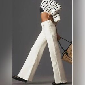 ETICA Stanton Relaxed Wide Leg Denim Pants Cream